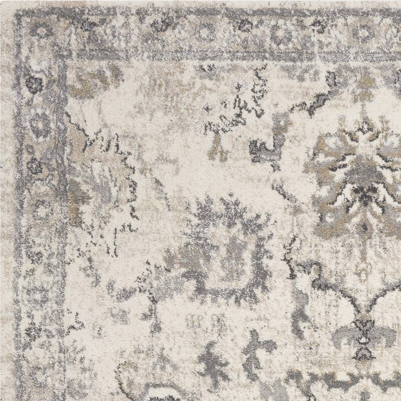 Domani Portland Sky Blue Boho Distressed Area Rug