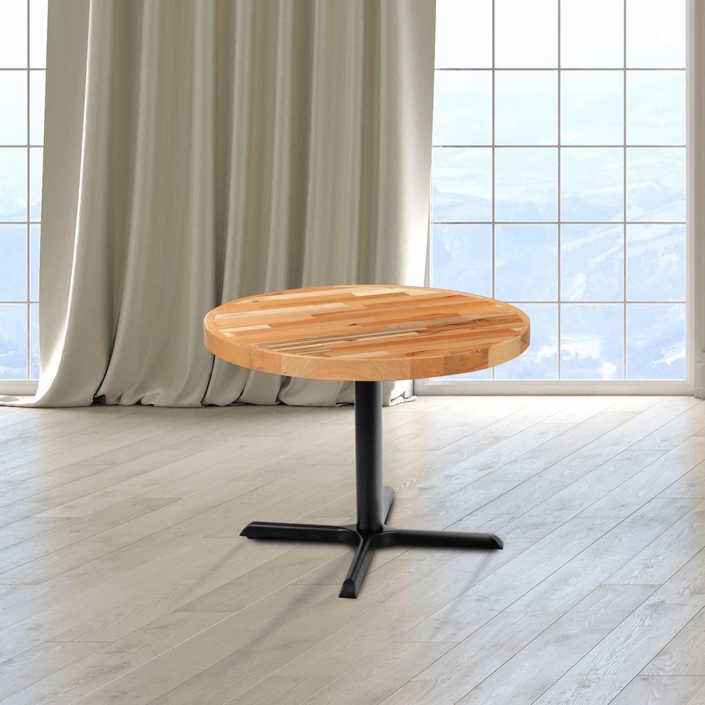 Round Butcher Block Style Table Top - Restaurant Table Top