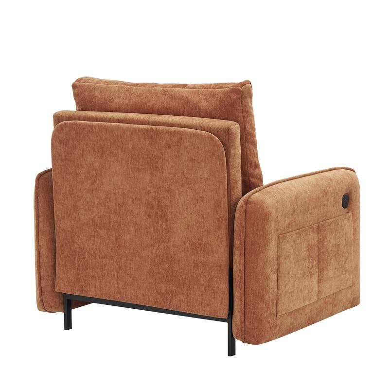 3-in-1 Multi-functional Tufted Chenille Lounge with Storage Space by Harper&Bright Designs