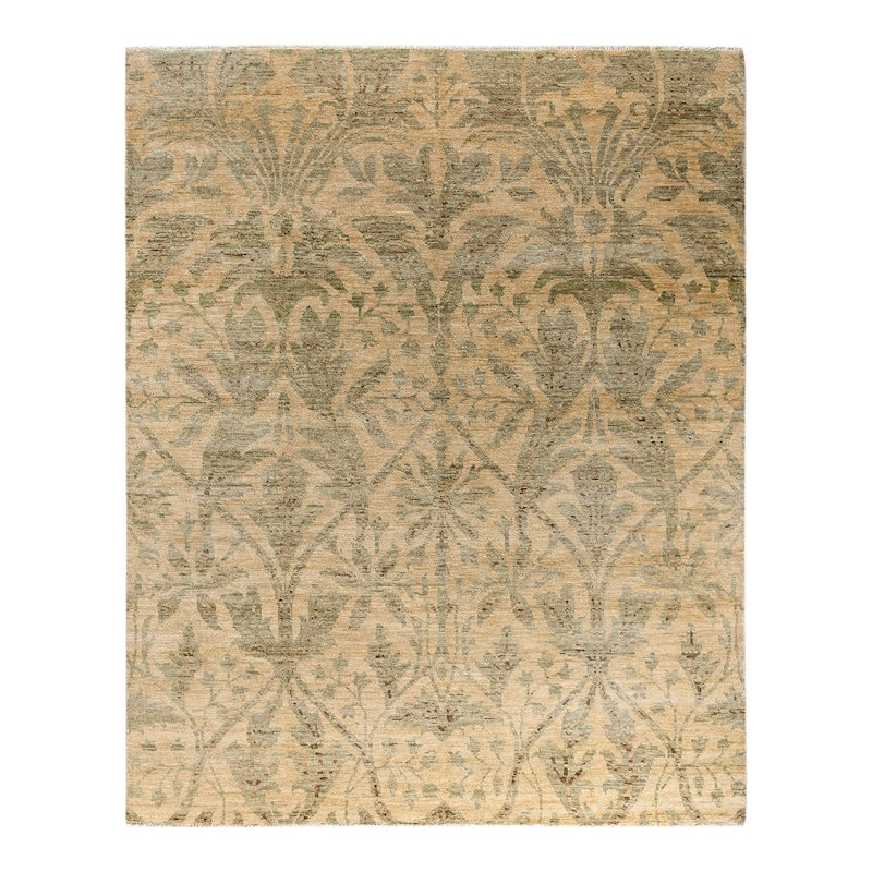 Oushak One-of-a-Kind Handmade Area Rug, Yellow - 8' 2" x 10' 3"