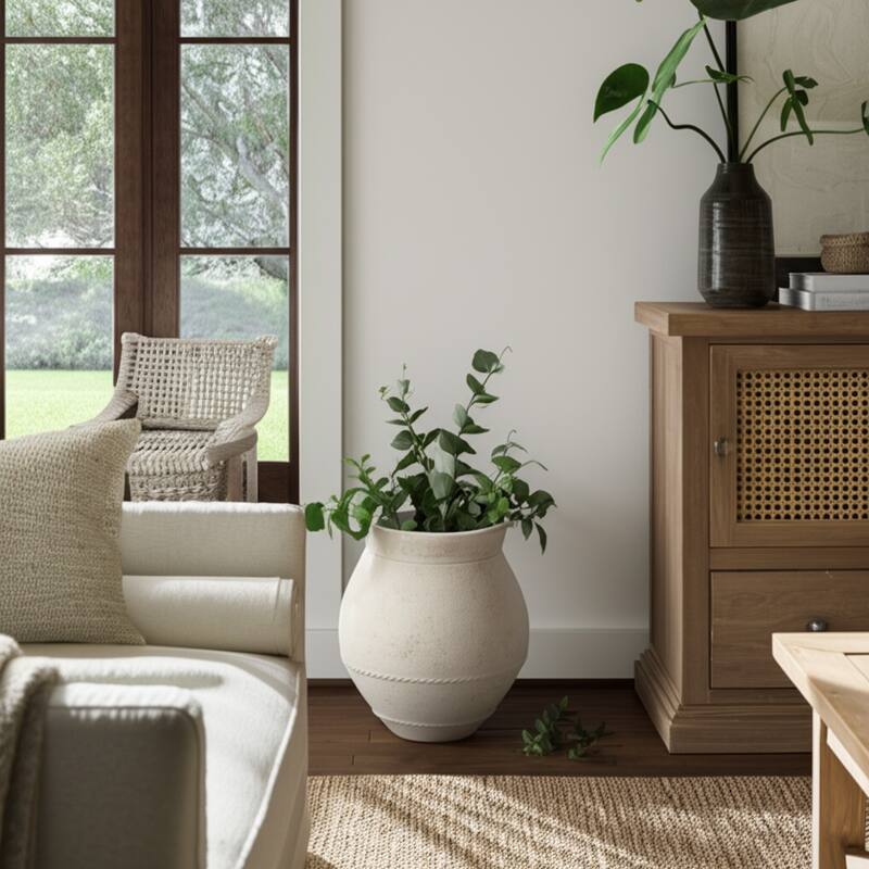 Terracotta Vase Handmade Decorative Accent Container Home Decor