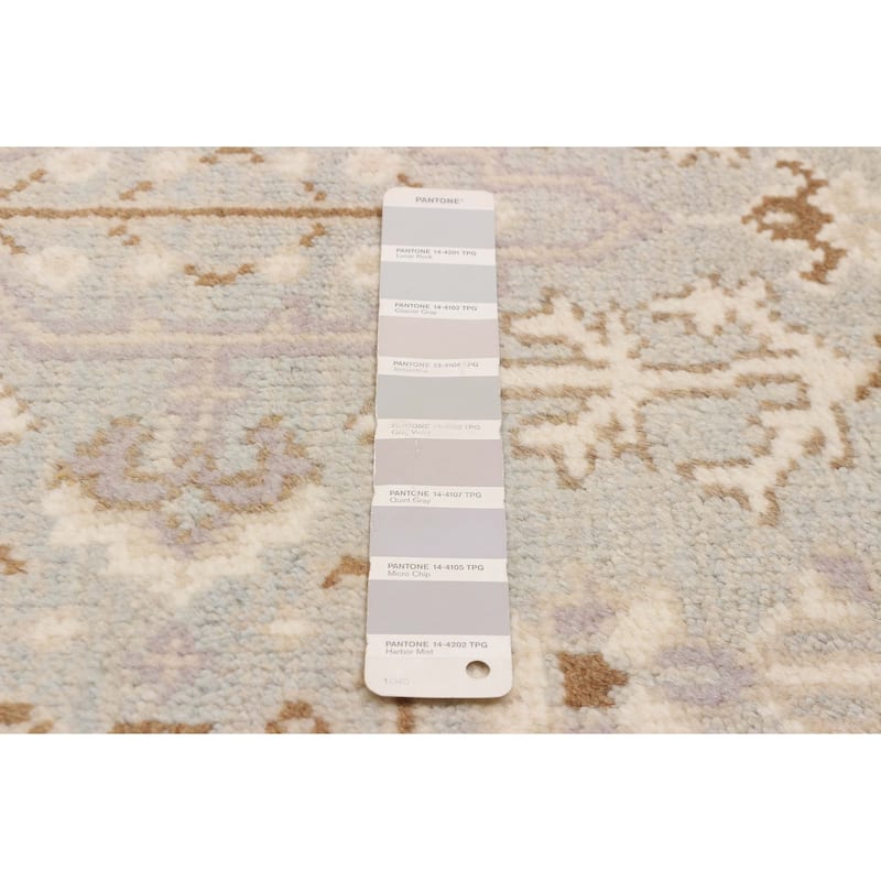 ECARPETGALLERY Hand-knotted Royal Oushak Light Grey Wool Rug - 2'9 x 7'11