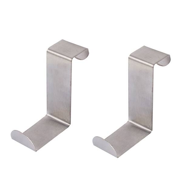 Shop Sliver Tone Stainless Steel Z Shaped Over Door Hooks Clothing