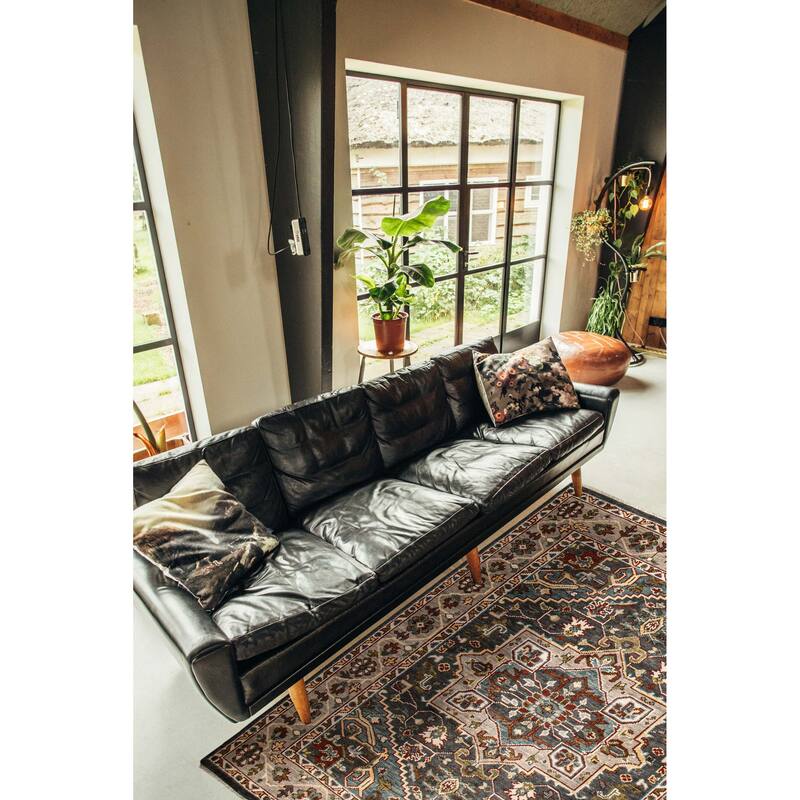 ECARPETGALLERY Hand-knotted Jules Serapi Dark Grey Wool Rug - 8'2 x 9'11