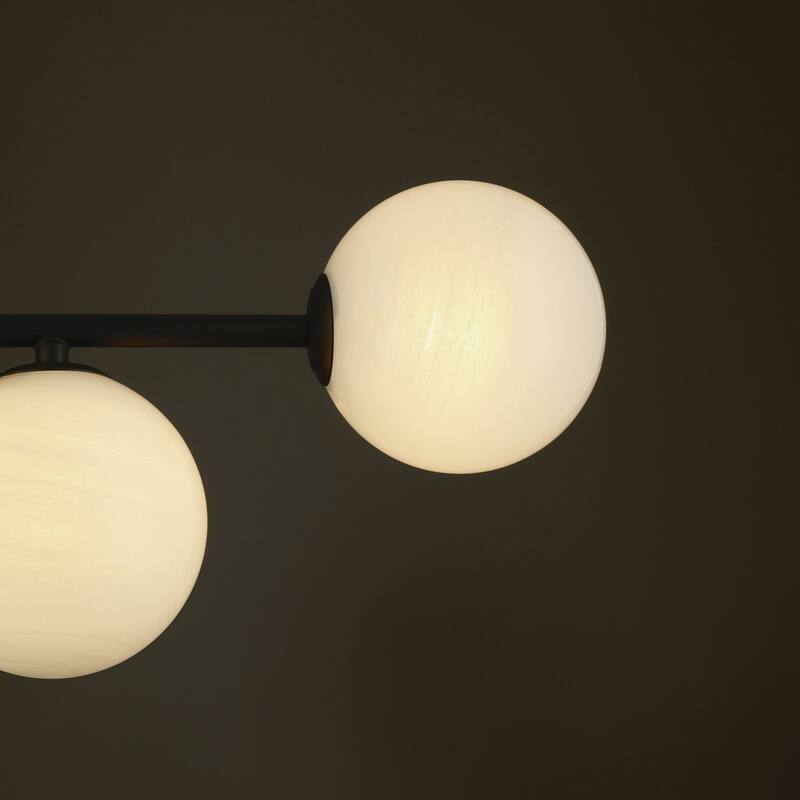 Acroma 6-Light Black Vanity Light with Globe Shades