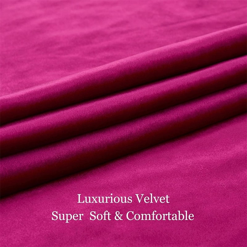 Hot Pink Velvet Blackout 84" Grommet