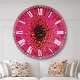 preview thumbnail 1 of 7, Designart 'Macro Photo of Gerbera Flower' Oversized Floral Wall CLock 36 in. wide x 36 in. high