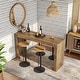 preview thumbnail 4 of 6, 63" Long Bar Table for Kitchen, Dining Room, Wooden Counter Height Bar Table