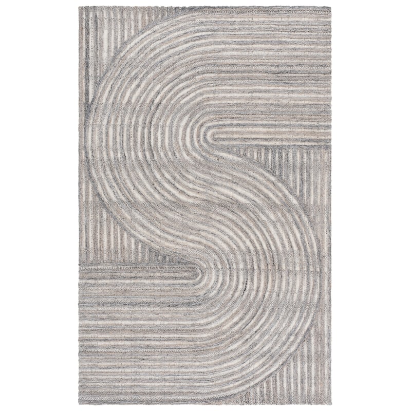 SAFAVIEH Handmade Southampton Asha Abstract Wool Rug - 8' Square - Beige