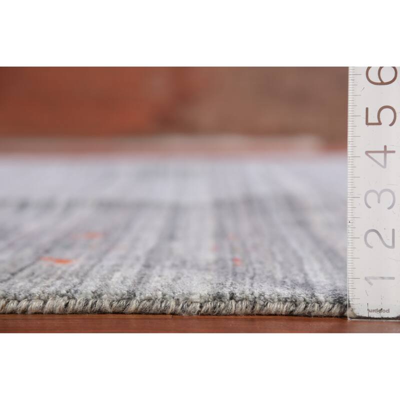 Hand Knotted Oriental 100% Wool Carpet Tribal Tribal Greys & Charcoal Gabbeh Area Rug - 12' 2'' X 9' 4''
