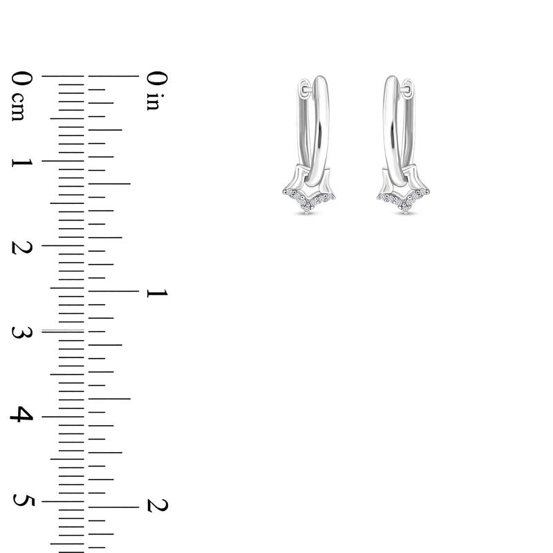 1/20 Cttw Natural Diamond Sterling Silver Earrings