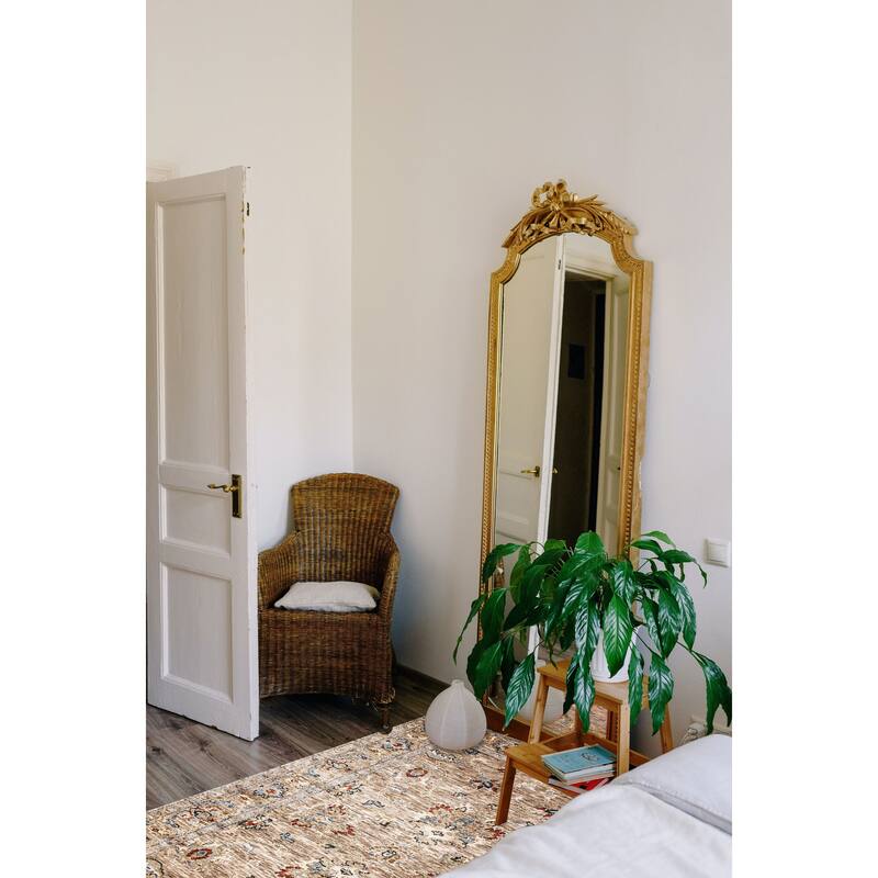 ECARPETGALLERY Hand-knotted Modern Oushak Tan Wool Rug - 5'0 x 8'0