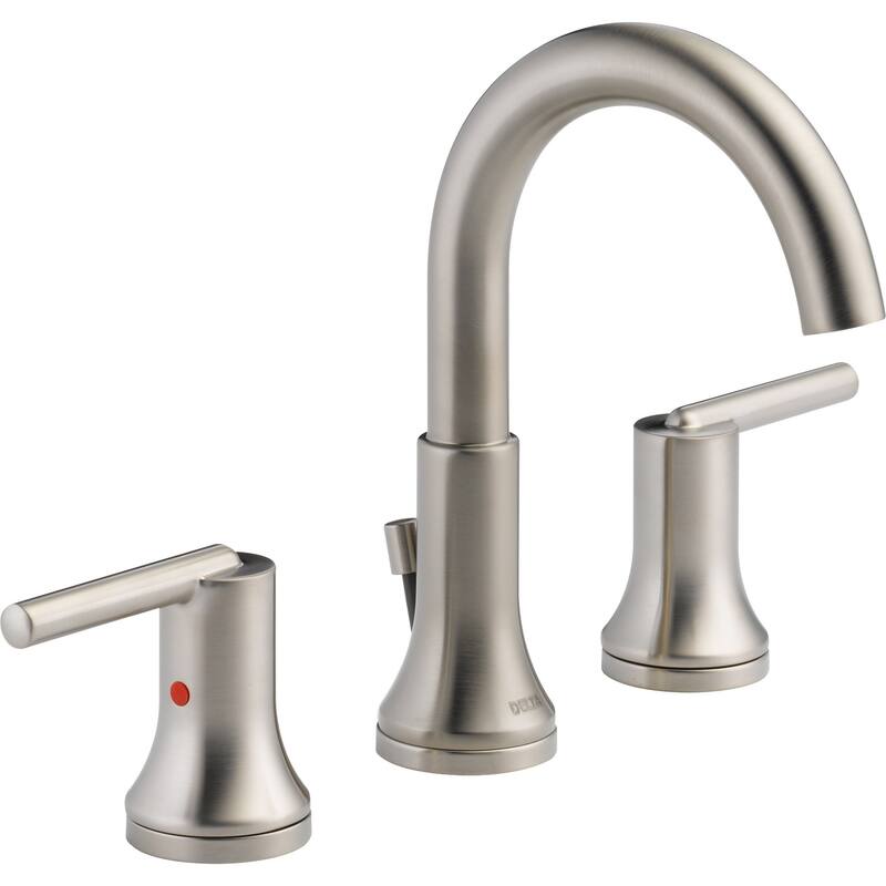 Delta Trinsic Widespread Bathroom Faucet with Metal Drain Assembly -