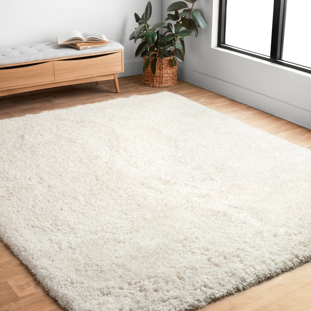 Alexander Home Kasen Mid-Century Modern 2 Tone Plush Shag Rug