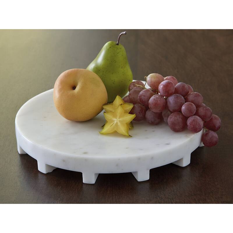 Signature Design by Ashley Wainmoore White Tray - 12" W x 12" D x 1.5" H
