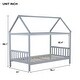 preview thumbnail 3 of 11, Light Grey Rubber Wood House Bed,Twin Size Kids Bed