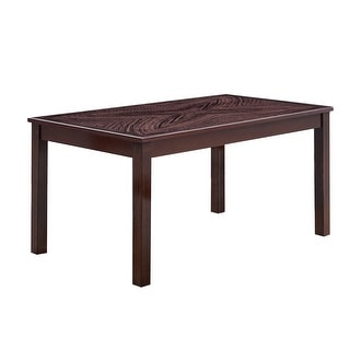 Rectangular Wooden Dining Table with Straight Legs in Antique Cherry ...