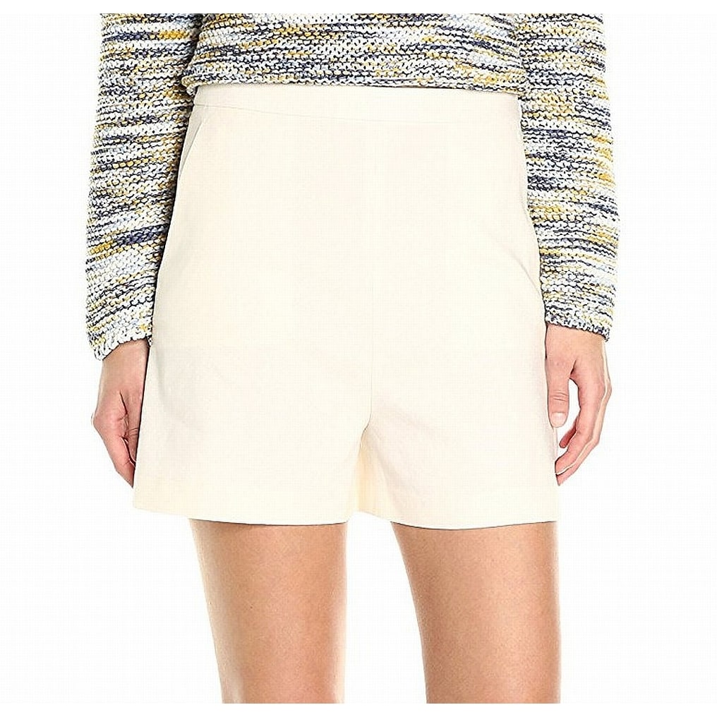 white high waisted dress shorts