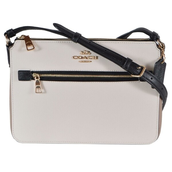 black and cream handbag