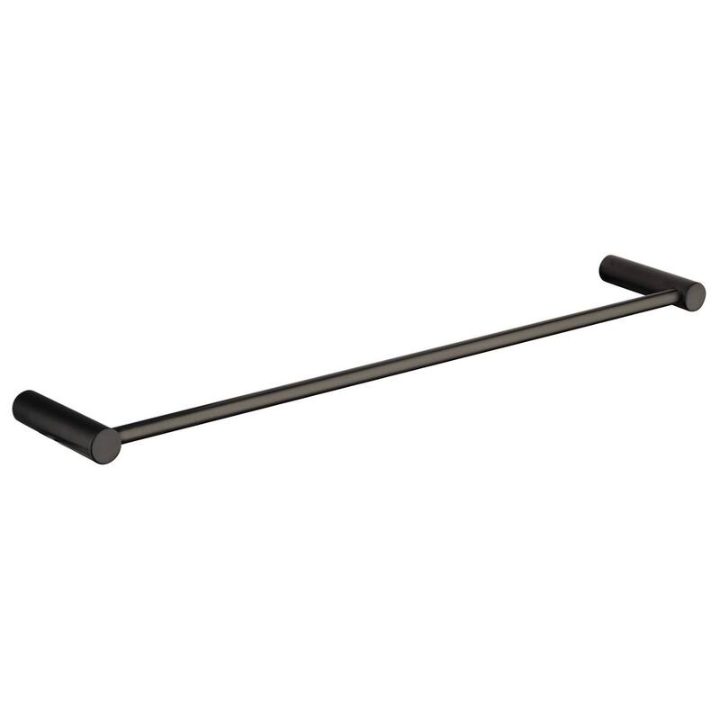 Round Collection 24" Wall Mounted Bathroom Towel Bar - Matte Black