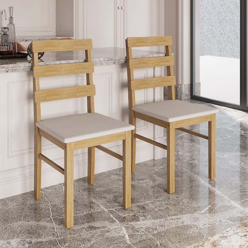 5 pieces dining room table and chair set, including 1 rectangle table + 4 back chairs Practical household dining table set