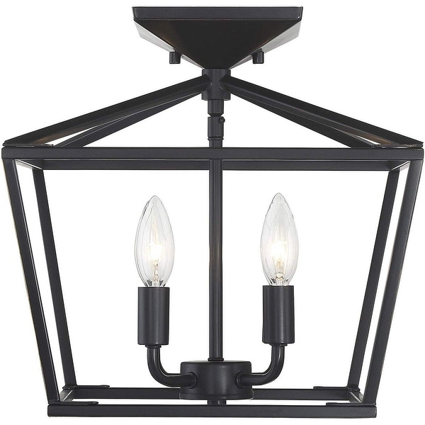 Park Harbor PHSFL4003PN Bankloft 16" Wide 3 Light Semi-Flush Ceiling Fixture 