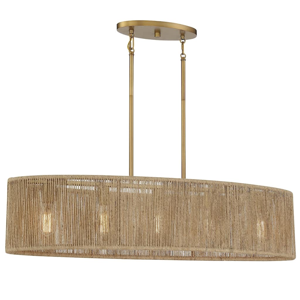 Savoy House 1-1738-5 Ashe 5 Light 42" Wide Linear Chandelier
