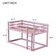 preview thumbnail 4 of 7, Solid Wooden, Solid Rubber Wooden Twin over Twin Loft Bed with Ladder, with Bed Platform of Strengthened Slats