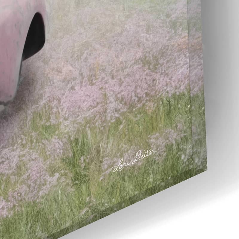 Epic Art 'Pink Flower Truck' by Lori Deiter Acrylic Glass Wall Art