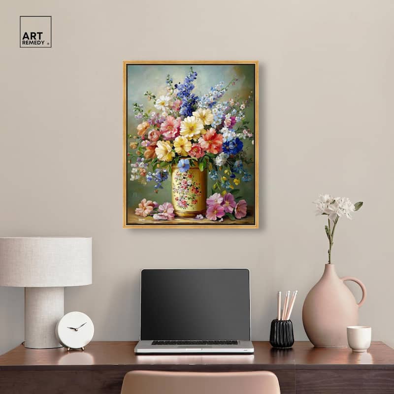 Chromatic Corolla Canvas by Art Remedy