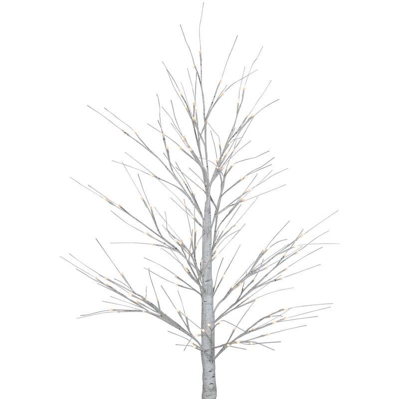 4' LED Lighted White Birch Christmas Twig Tree - Warm White Lights