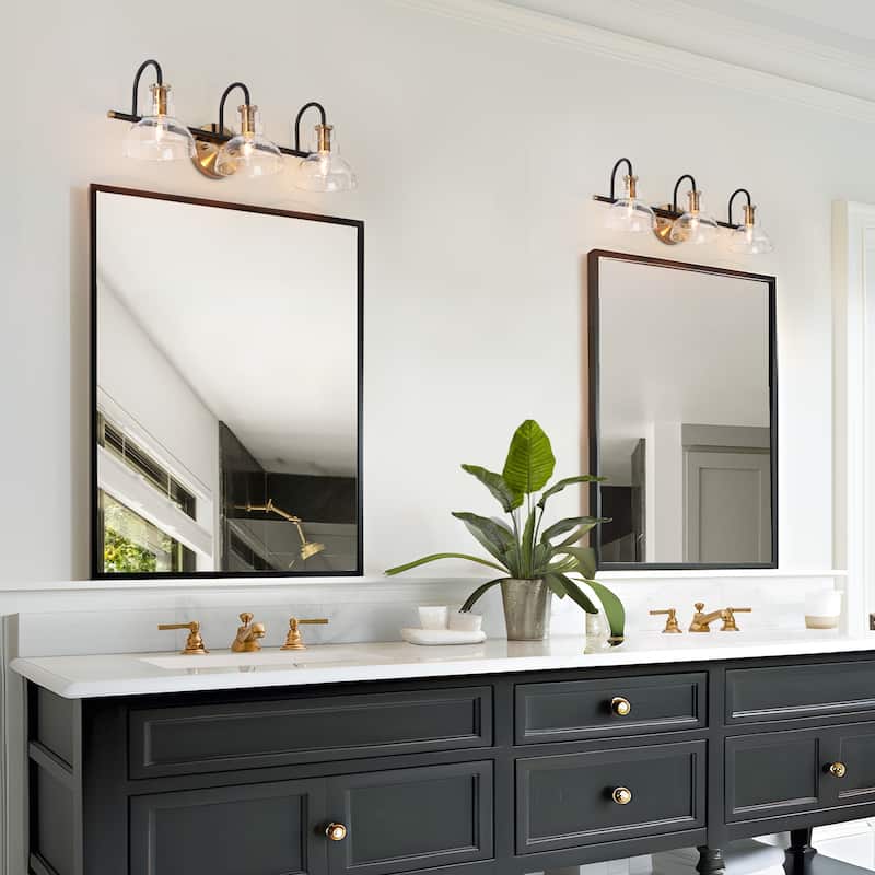 Modern 1/2/3/4 Lights Black Gold Bathroom Vanity Light Fixture Farmhouse Wall Sconce Light for Bathroom