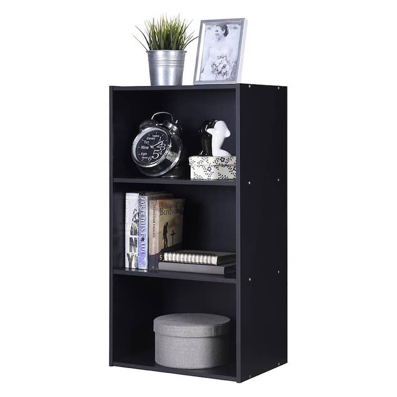 3 Open Shelf Bookcase Modern Storage Display Cabinet - 17" x 11.5" x 31.5" (L x W x H)