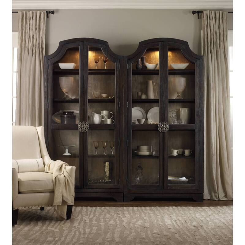 Hooker Furniture 44 Inch Wide Oak Wood Display Cabinet from the