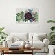 preview thumbnail 6 of 5, Wynwood Studio Canvas Floral and Botanical Rustic Garden Green and Dark Purple Rustic Wall Art Canvas Print 20 x 30