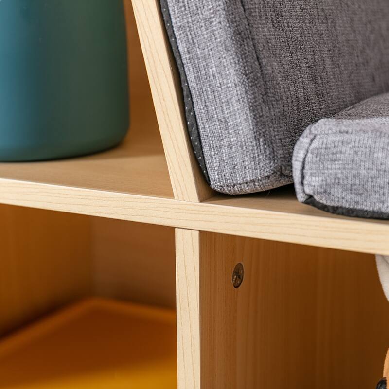 HOMCOM Toy Chest Kids Cabinet Storage Organizer Children Display Shelf for Toys Clothes Books Bedroom
