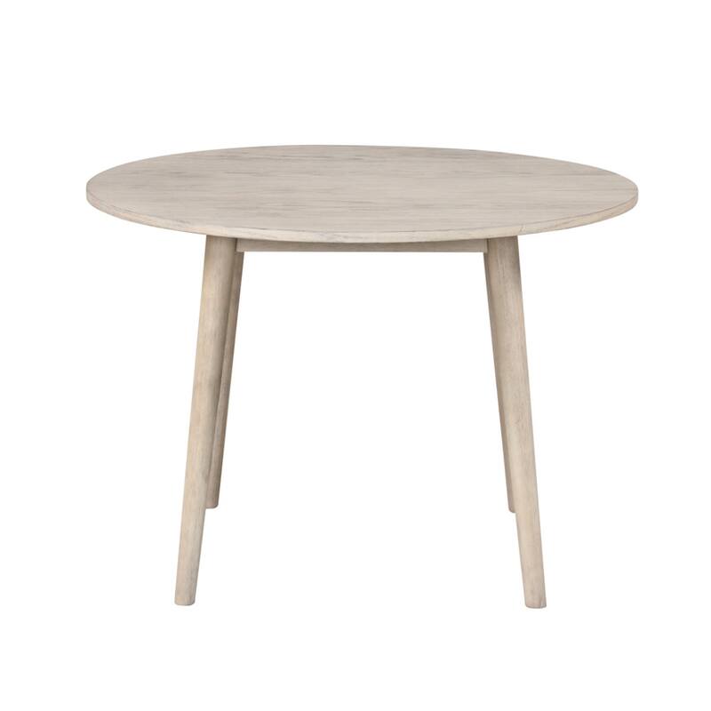 Round Wooden Dining Table with Shaker Legs