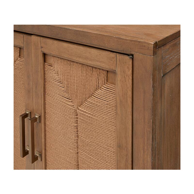Magnussen Home Lindon Belgian Wheat Buffet - 64''W x 18''D x 34''H