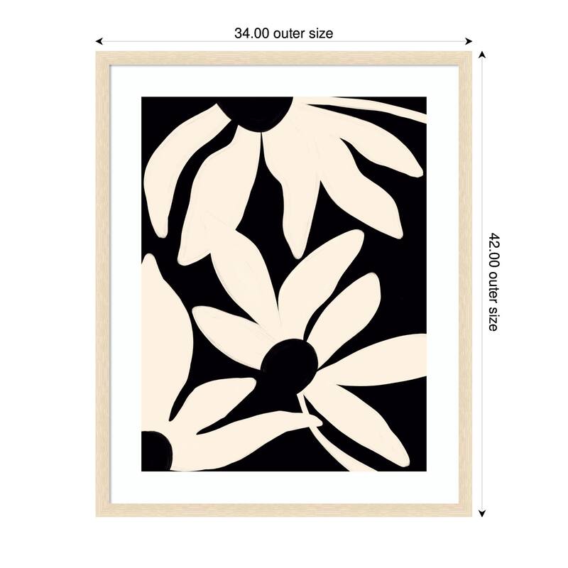 Kate and Laurel Framed Art Minimal Blooms by Alicia Bock