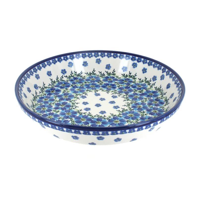 Blue Rose Polish Pottery 879 Zaklady Pie Plate - Kalina