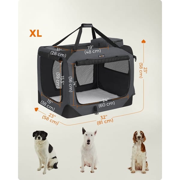 Metal Frame Oxford Fabric Foldable Soft Pet Carrier with Mesh
