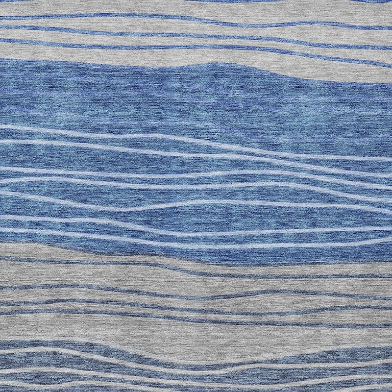 HomeRoots Striped Transitional Rectangle Outdoor Rug
