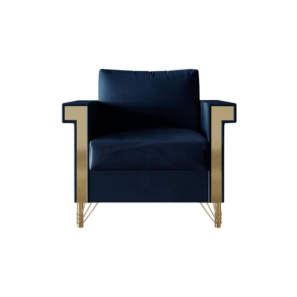 CraftPorch Luxurious Velvet Upholstered Arm Chair