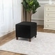 preview thumbnail 89 of 149, Adeco Square Storage Ottoman 17 inch Footstool