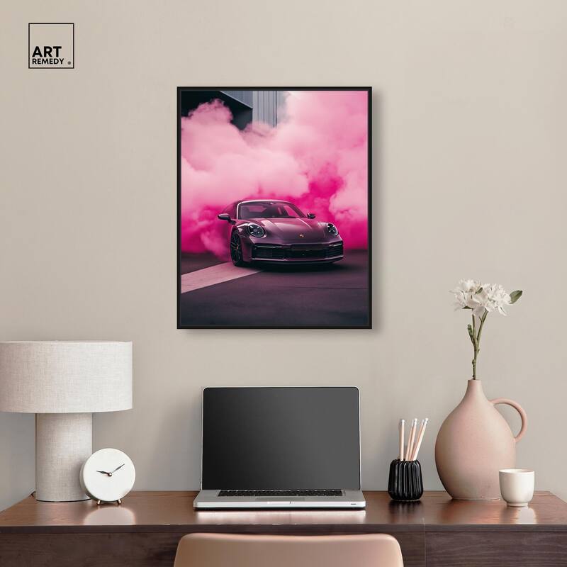 Turbocharged Pink Canvas by Art Remedy
