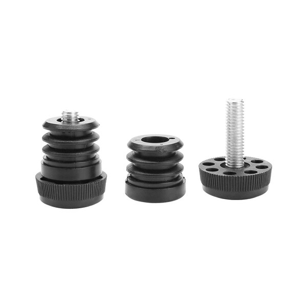 Leveling Feet 1" 25mm OD Plastic Round Tube Inserts Kit Furniture Glide Adjustable Leveler for Sofa Leg 2 Sets