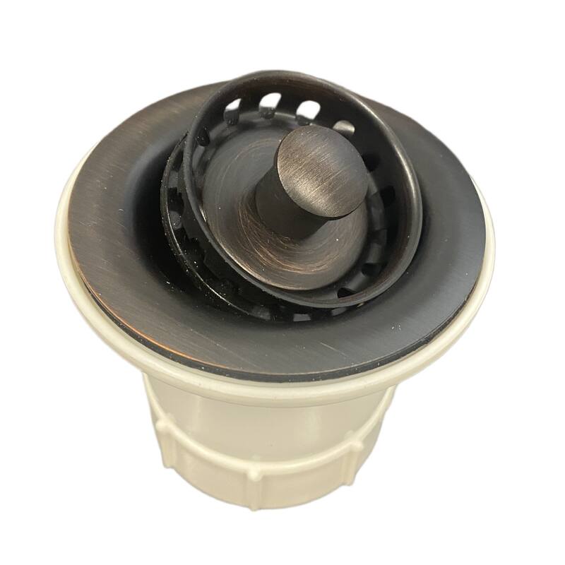 SimplyCopper 2" Mini Duo Strainer Drain with Basket Oil Rubbed Bronze - 2.75" x 2 x 2.5