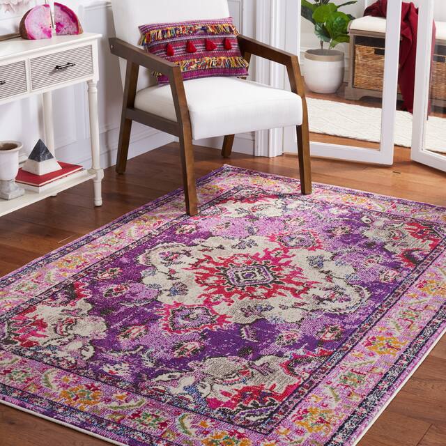 SAFAVIEH Monaco Lillie Boho Medallion Distressed Area Rug