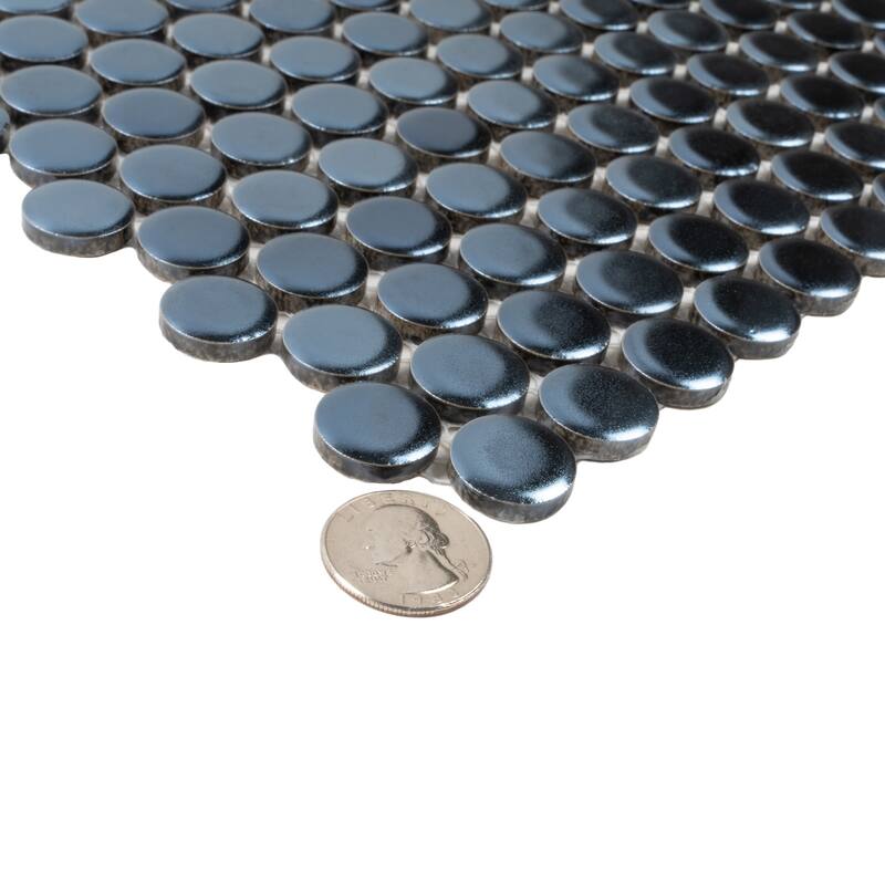 Apollo tile 12" x 12" Cirkel Matte Denim Blue Porcelain Tile (9.87 sq ft/case) - 10 Pack