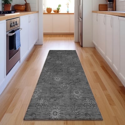 Premium Washable Super Soft Floral Imprint Mayfield Rug